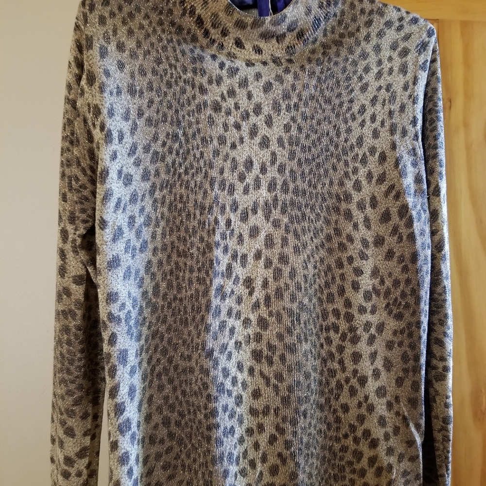 Gold pullover August Silk..leopard